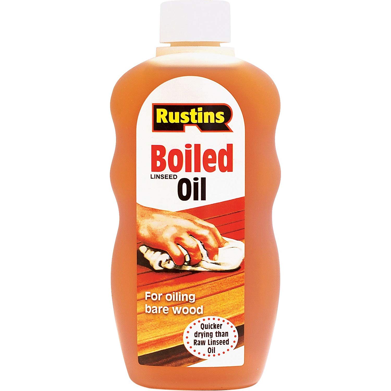 Rustins Boiled Linseed Oil (300 cc.) - น้ำมันลินสีดชนิดผ่านกรรมวิธีต้มด้วยลมร้อน ขนาด 300 มล. (Made in UK)