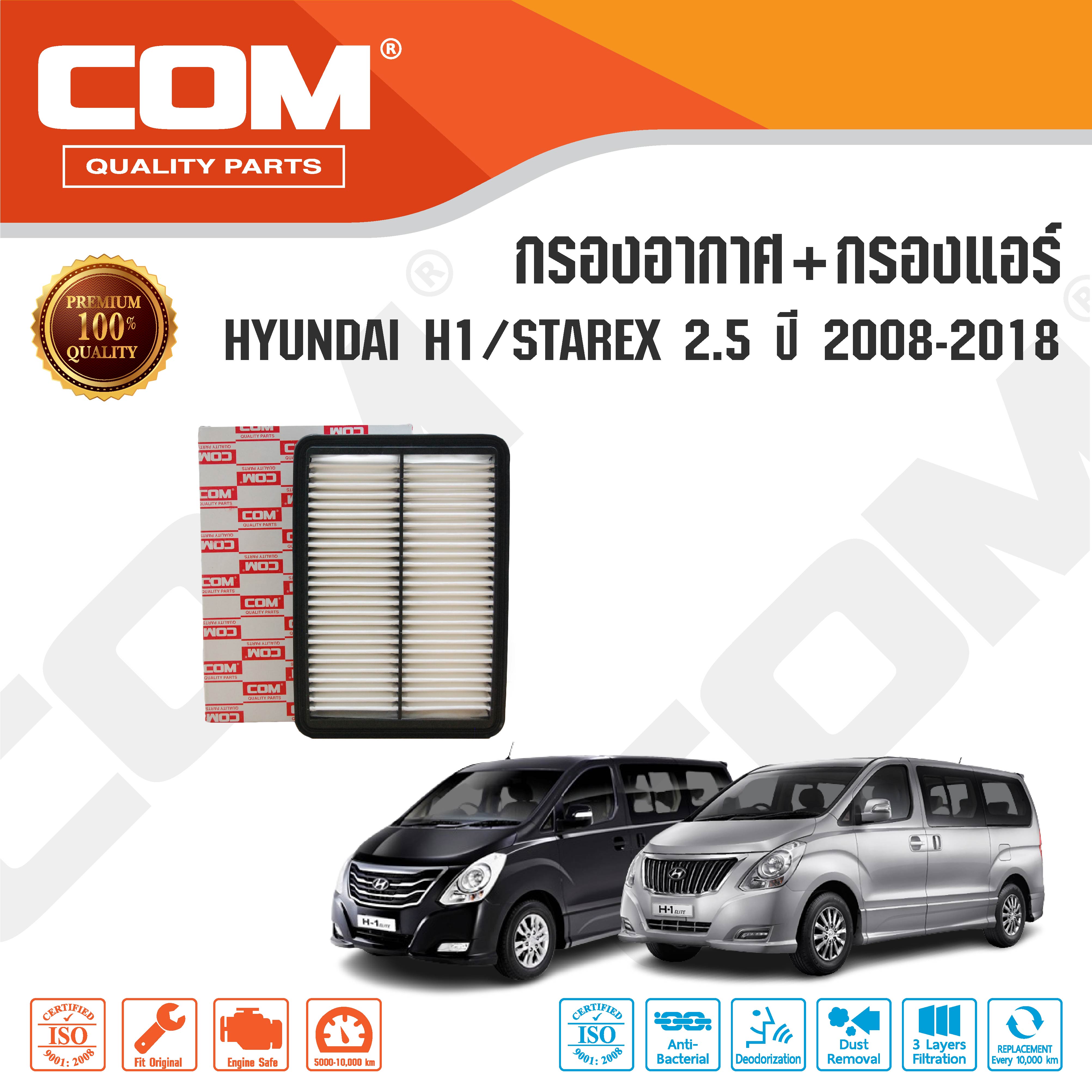 กรองอากาศ กรองแอร์ HYUNDAI ฮุนได H1 2.5 (D4CB) / STAREX 2.5 ปี 2008-2018