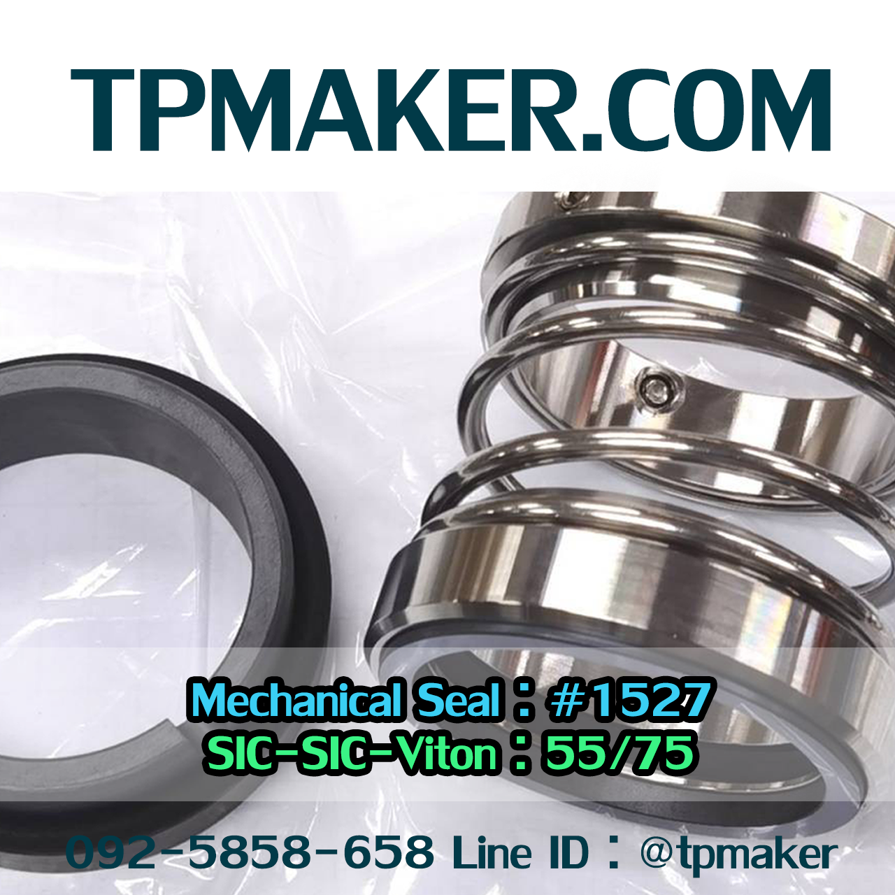 Mechanical Seal แมคคานิคอล ซีล : รุ่น1527 : 55-75 SIC-SIC-Viton
