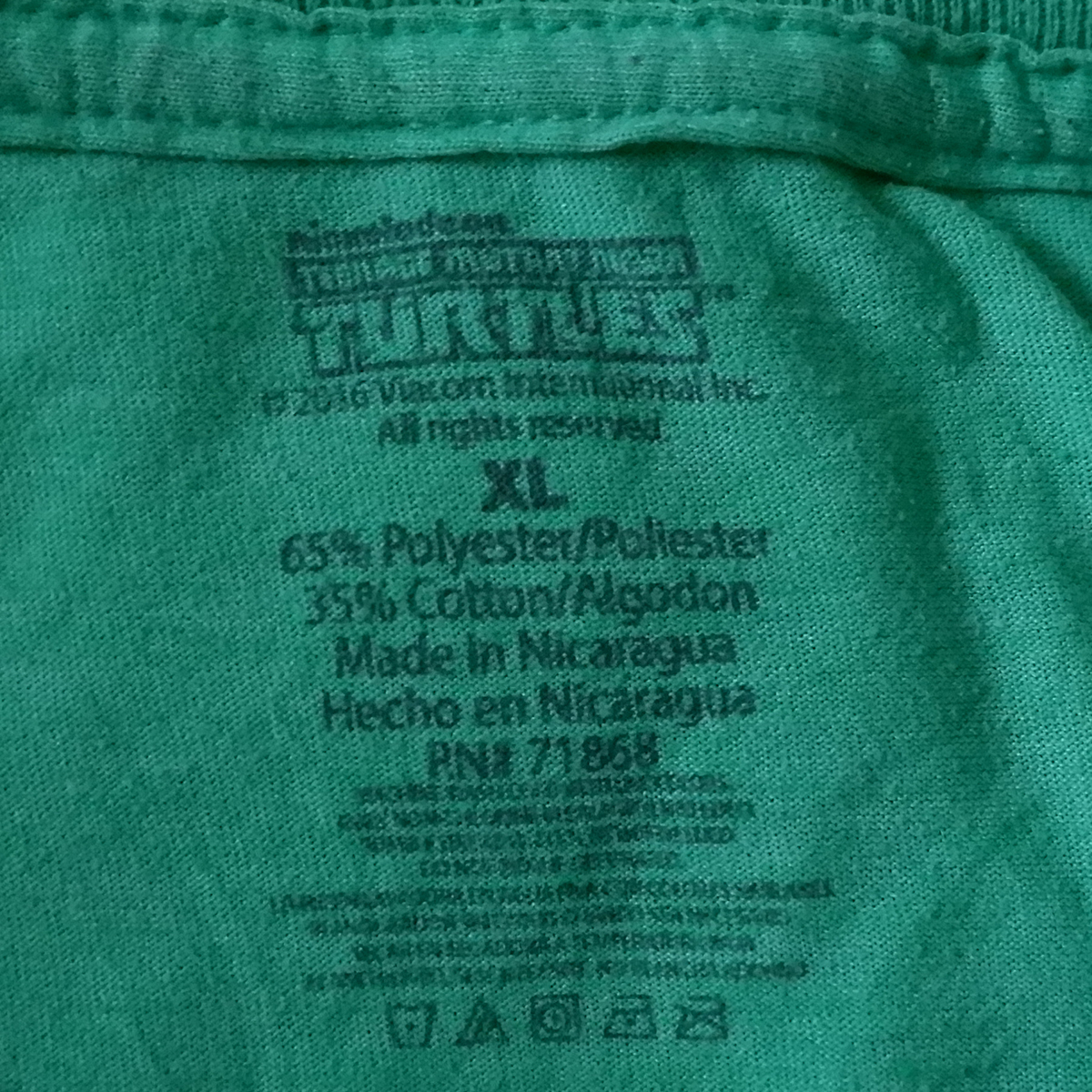 เสื้อยืดวินเทจมือสอง Vintage T-Shirt ลายการ์ตูน เต่านินจา Teenage Mutant Ninja Turtles มือสอง