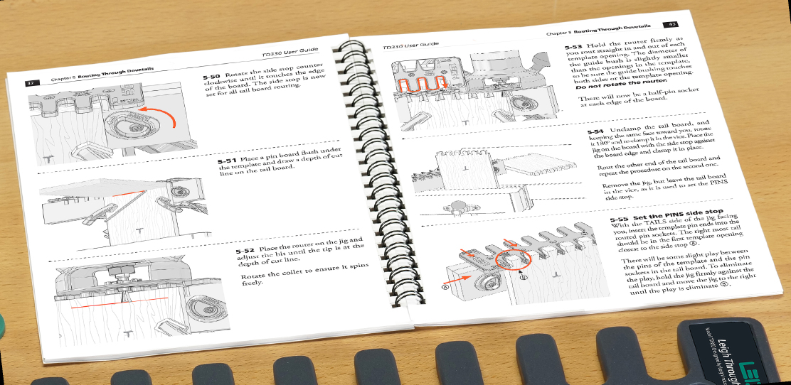LEIGH TD330 Through Dovetail Jig (without Guide Bushing Adapter) - จิ๊กทำเดือยหางเหยี่ยวแบบทะลุบนโต๊ะงานไม้ หรือโต๊ะเร้าเตอร์ (รุ่นไม่มี Guide Bushing Adapter) Made in Canada