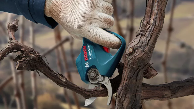 BOSCH Pro Pruner - Cordless Secateur with 1x 2.0Ah batteries and Charger - เครื่องตัดแต่งกิ่งไม้ไร้สาย ใช้แบตเตอรี่ 12โวล์ท (พร้อมแบตเตอรี่ 12โวล์ท 2.0Ah 1ก้อน และแท่นชาร์ท) - 06019K10K1