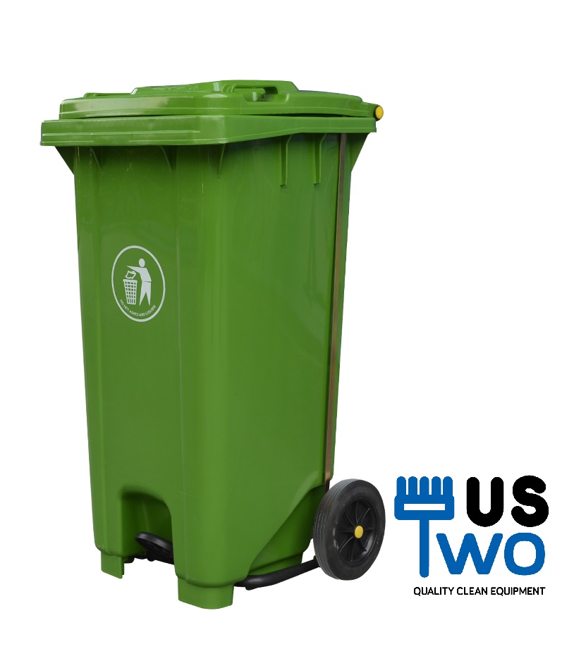 ถังขยะเท้าเหยียบ พร้อมล้อเข็น 120 ลิตร