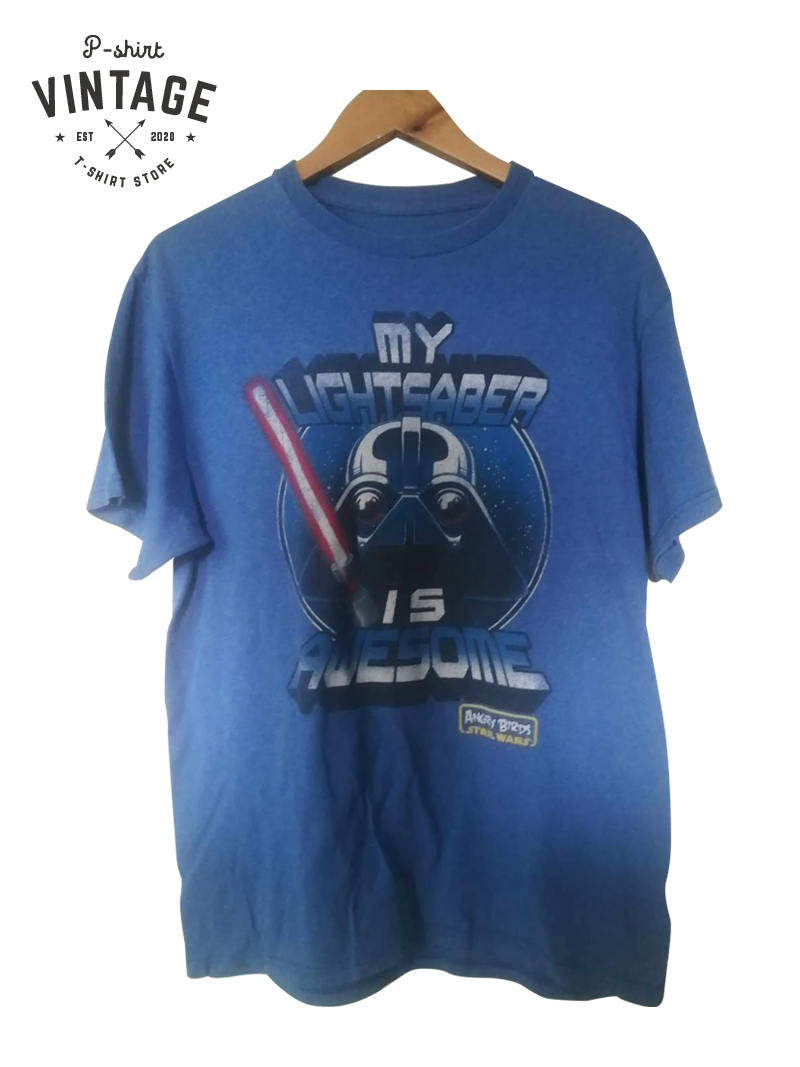 เสื้อยืดวินเทจมือสอง Vintage ลายการ์ตูนสตาร์ วอร์ส Star Wars งานป้ายผ้าเก่า สินค้าพร้อมส่ง