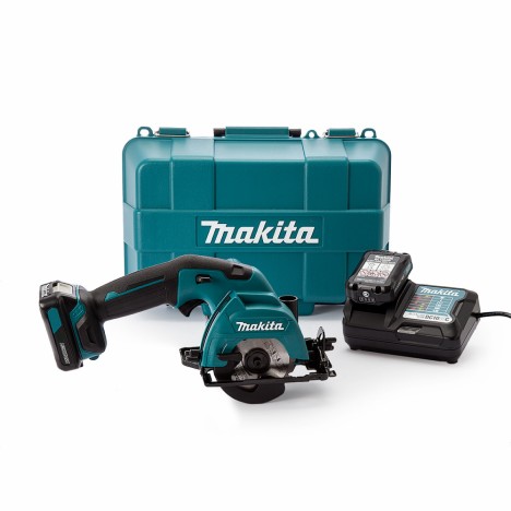 MAKITA HS301DWYE 85mm. 12v Max. Cordless Circular Saw with 2x 1.5Ah battery and Charger -เลื่อยวงเดือนไร้สายใช้แบตเตอรี่ พร้อมแบตเตอรี่ 1.5Ah 2 ก้อน และแท่นชาร์จ