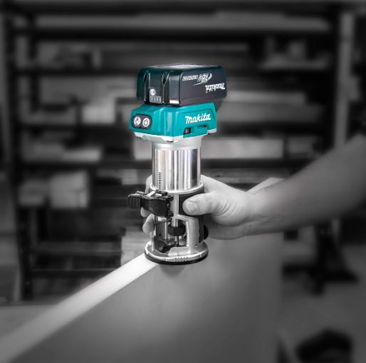 MAKITA DRT50Z 18V Router/ Trimmer BL (Solo)- ชุดเครื่องเซาะร่องไร้สาย 18 โวลท์ แกน 1/4" MAKITA รุ่น DRT50Z (ตัวเปล่าไม่รวมแบตเตอรี่ และแท่นชาร์ต)