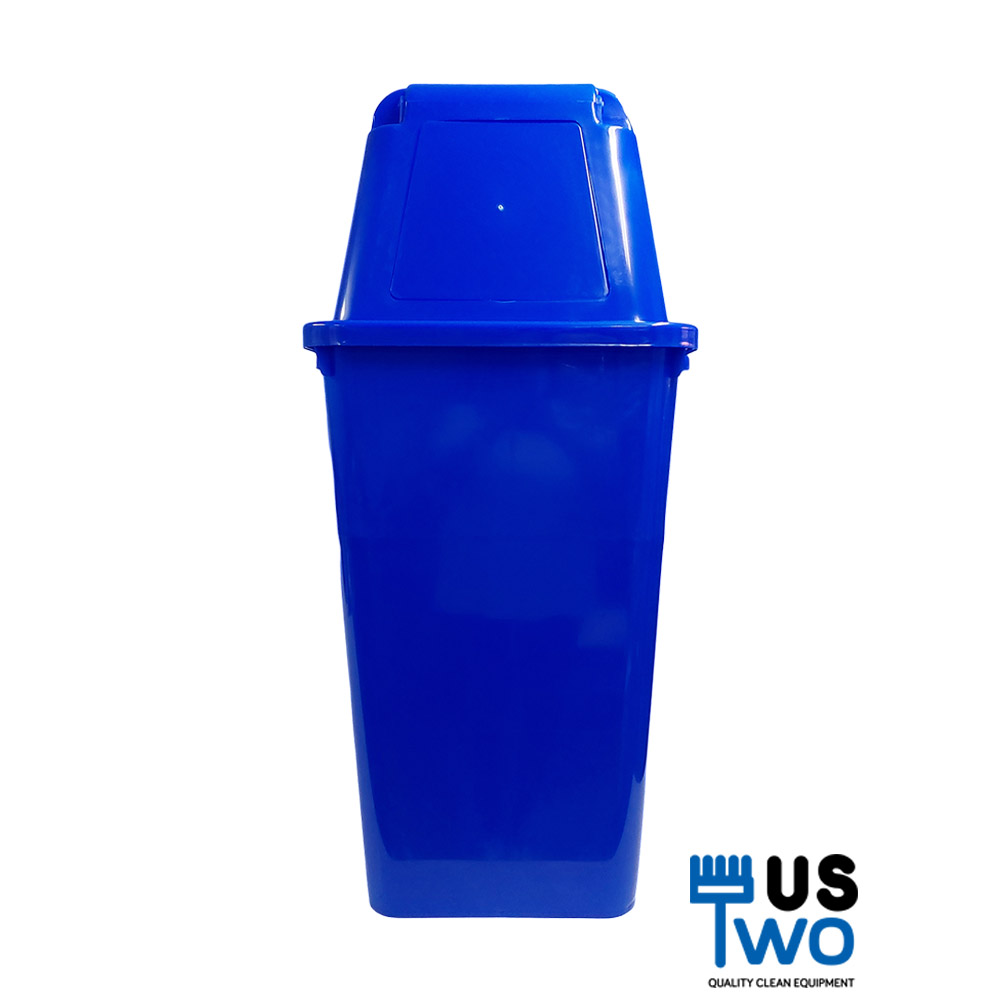 ถังขยะทรงเหลี่ยม พร้อมฝาครอบทรงสูง 120 ลิตร ไม่มีล้อ