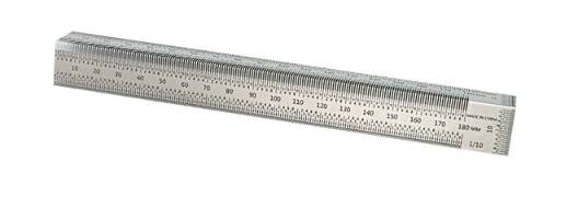 Wnew Precision Bend Rule - Metric (180mm) - ไม้บรรทัดที่สามารถทำเครื่องหมายกำหนดระยะที่ขอบไม้ได้แบบละเอียด หน่วยเป็นเมตริก(มม.) ยาว 180 มม.