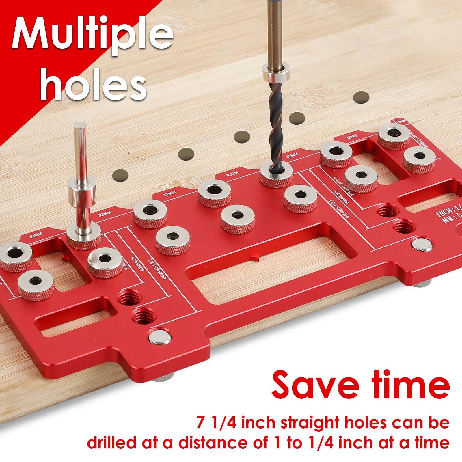 SIT TOOL SIT-KHI3220 Cabinet Hardware Jig and Shelf Pin Jig - จิ๊กสำหรับติดตั้งมือจับ ปุ่มดึง ลิ้นชัก ประตูตู้ และ จิ๊กเจาะรูติดตั้งปุ่มรับชั้นในตู้ SIT TOOL รุ่น SIT-KHI3220