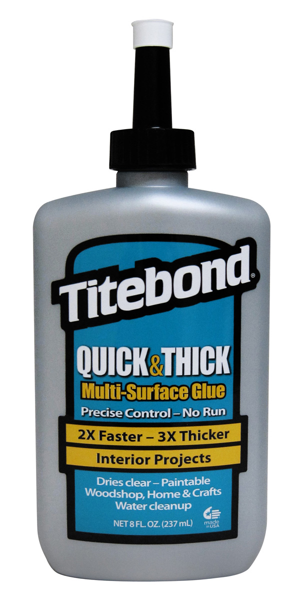 TITEBOND QUICK & THICK MULTI-SURFACE GLUE (A.K.A. No Run, No Drip) - กาวงานไม้ชนิดแห้งเร็วและข้น ขนาดบรรจุ 8 ออนซ์l (237 มล.) U.S.A.