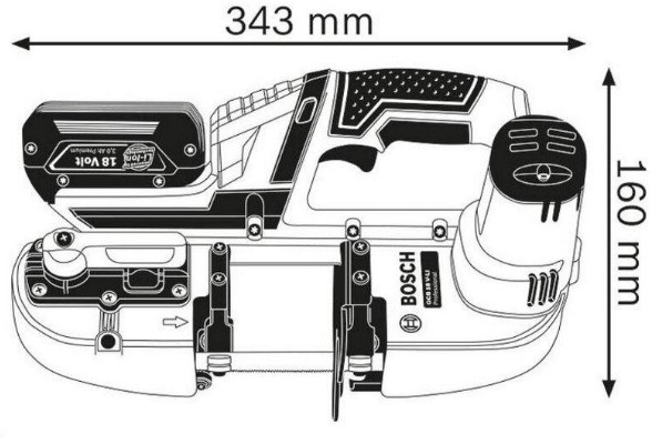 BOSCH GCB 18 V-LI Cordless Band Saw (Tool only- without Battery and charger)- เลื่อยสายพานมือไร้สาย บ๊อช รุ่น GCB 18 V-LI ตัวเปล่า (ไม่มีแบตเตอรี่ ไม่มีแท่นชาร์จ) - 06012A0300