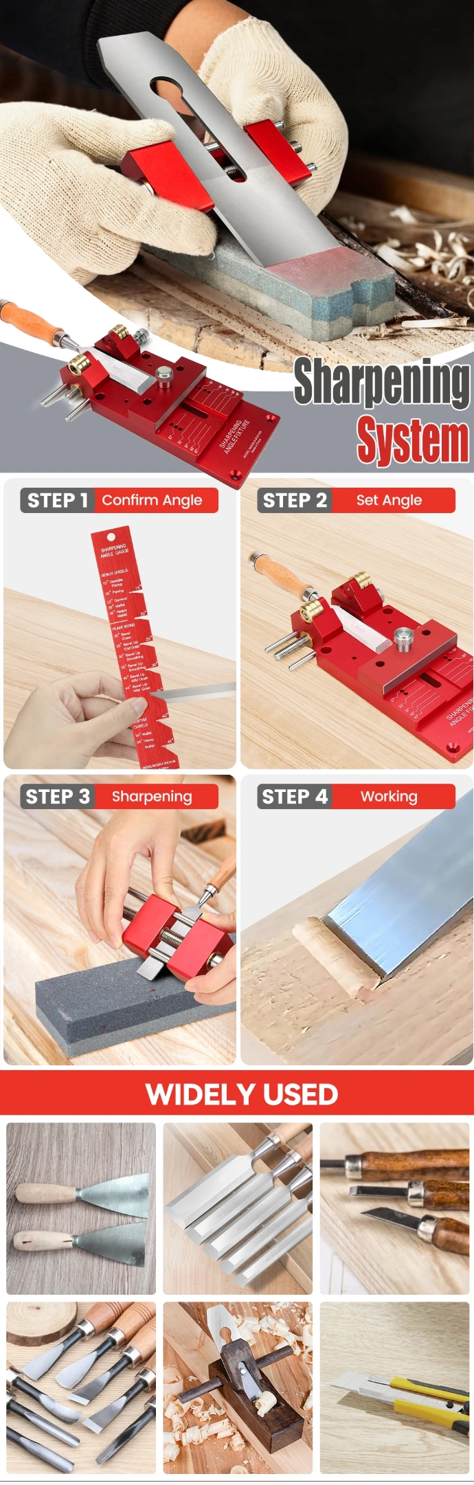 SIT TOOL GD1109 Sharpening System - ระบบจิ๊กลับใบกบ หรือสิ่ว SIT TOOL รุ่น GD1109