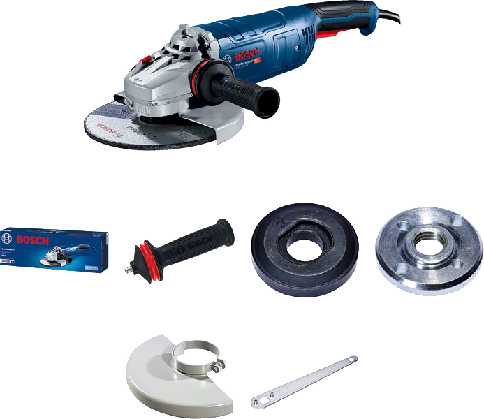BOSCH GWS 24-230 9-inch/230mm Angle Grinder - ลูกหมูขนาด 9 นิ้ว สำหรับงานหนัก ให้กำลังเจียรได้สูงสุดถึง 2400 วัตต์ - 06018C30K0