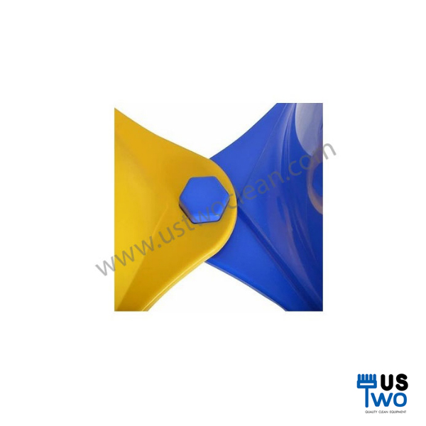 ถังขยะใสทรงหกเหลี่ยม 56 ลิตร ฝาสี แบบแกว่ง (มีตัวต่อที่ฝา)