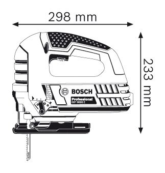 BOSCH GST 8000 E SDS Click Jigsaw- เลื่อยจิ๊กซอว์ (710 วัตต์, ปรับความเร็วได้) 060158H0K0