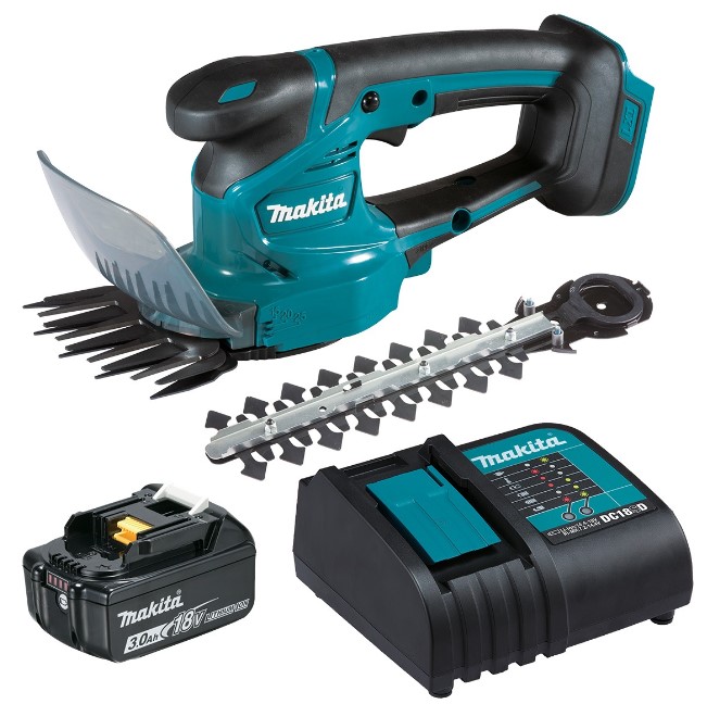 MAKITA DUM111SYX 18V Cordless Grass Shear 110mm. with 3.0Ah battery and charger - เครื่องเล็มหญ้าไร้สาย ใช้แบตเตอรี่ 18โวล์ท พร้อมแบตเตอรี่ 3.0Ah x1 ก้อน และแท่นชาร์ท มากีต้า รุ้น DUM111SYX