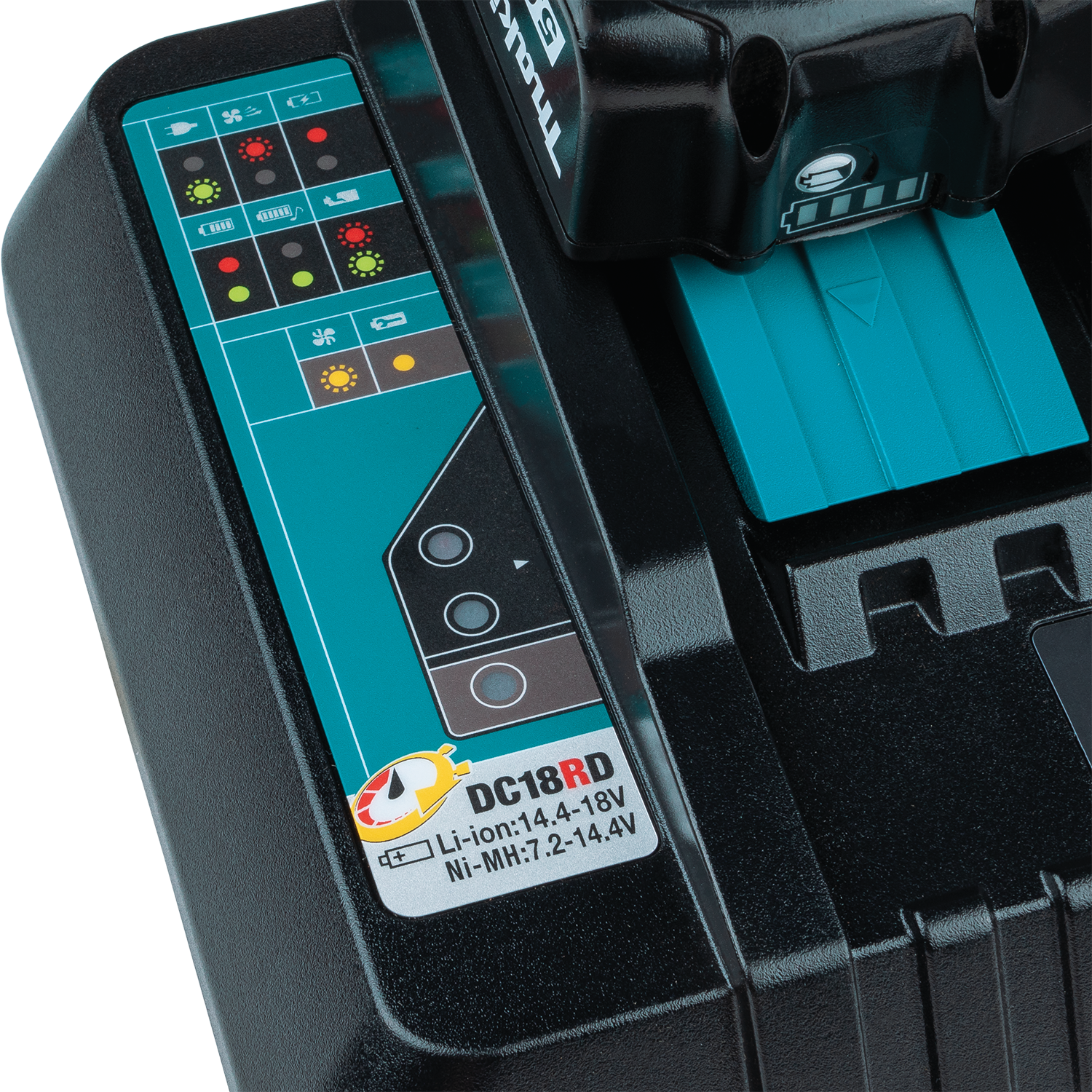 MAKITA DC18RD - 18V LXT® Lithium‑Ion Dual Port Rapid Optimum Charger - แท่นชาร์ทเร็วพร้อมกัน 2 ก้อนสำหรับชาร์จแบตเตอรี่ลิเธียมไอออน มากีต้า รุ่น DC18RD