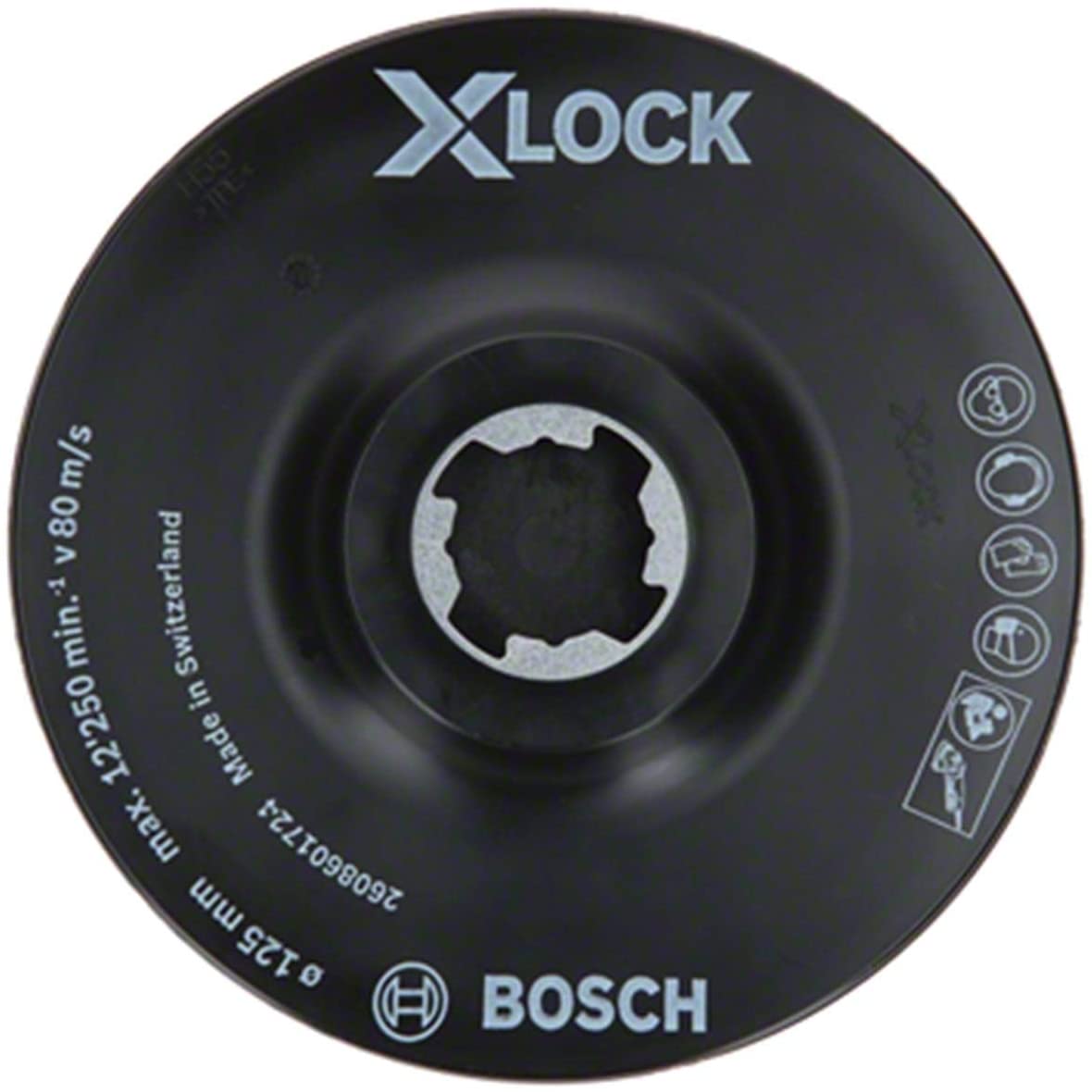 BOSCH Support Plate with Center Pin X-Lock Diameter 125 mm - จานรอง X-Lock 125 มม. (แบบหนามเตย) - 2608601724