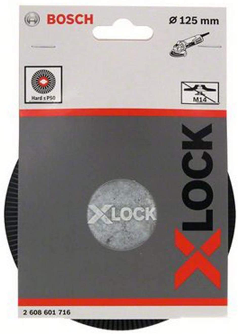 BOSCH Support Plate Hard X-Lock Diameter 125 mm - จานรอง X-Lock 125 มม. (แบบแข็ง) - 2608601716