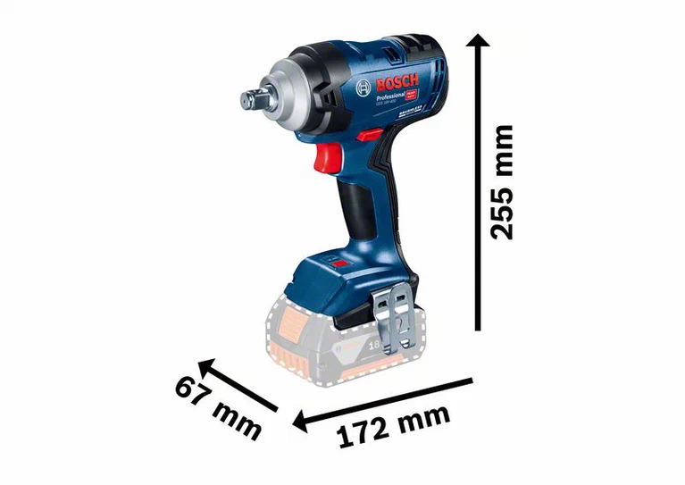 BOSCH GDS 18V-400 18v Impact Wrench (Tool Only- without batterry, without Charger) - บล็อคกระแทกไร้สาย Li-Ion 18V. BOSCH รุ่น GDS 18V-400 (เครื่องเปล่า ไม่มีแบตเตอรี่ ไม่มีแท่นชาร์จ- 06019K00K1