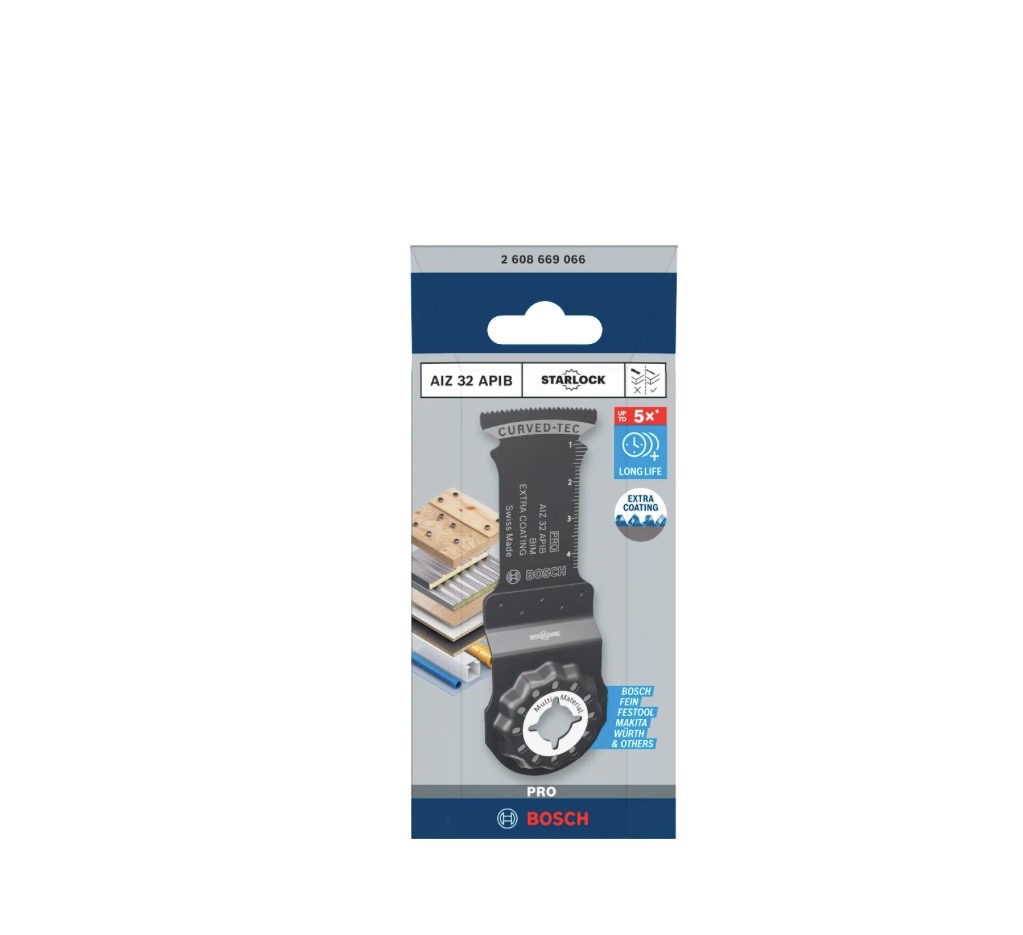 BOSCH AIZ 32 APIB - BIM Blade for Multi-Tool for Oscillating Multi Tools - ใบมีด AIZ 32 APIB สำหรับเครื่องมืออเนกประสงค์ - 2608669066 (มาแทนรุ่น AIZ 32 APB)
