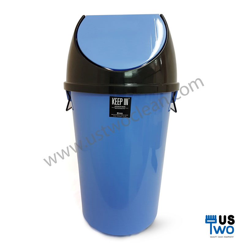 ถังขยะทรงกลม ฝาแกว่ง 75 ลิตร