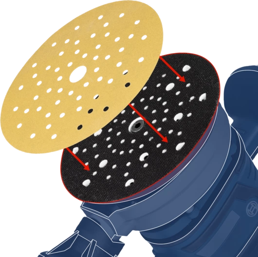 BOSCH C470 125mm Random Orbit Sanding Sheets- Best for Wood and Paint- กระดาษทรายกลมบ็อช 5 นิ้ว 8 รู (Made in Switzerland)