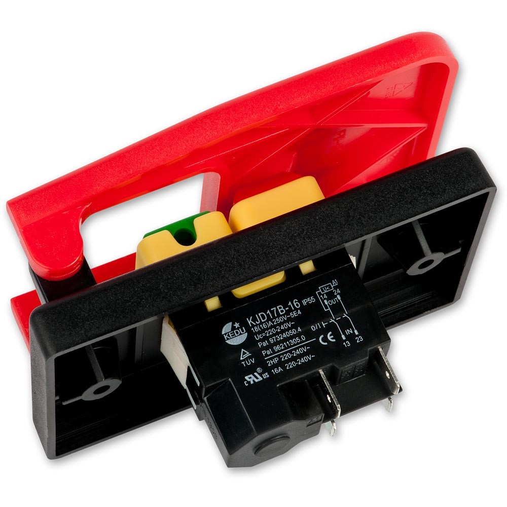 KEDU KJD17B-16 NVR (No Voltage Release) Switch 230V/ 16A/ 1ph, Electromagnetic 5-pins สวิทช์เปิดปิด เครื่องมืองานไม้แบบแม่เหล็กไฟฟ้า ชนิด 5 ขา