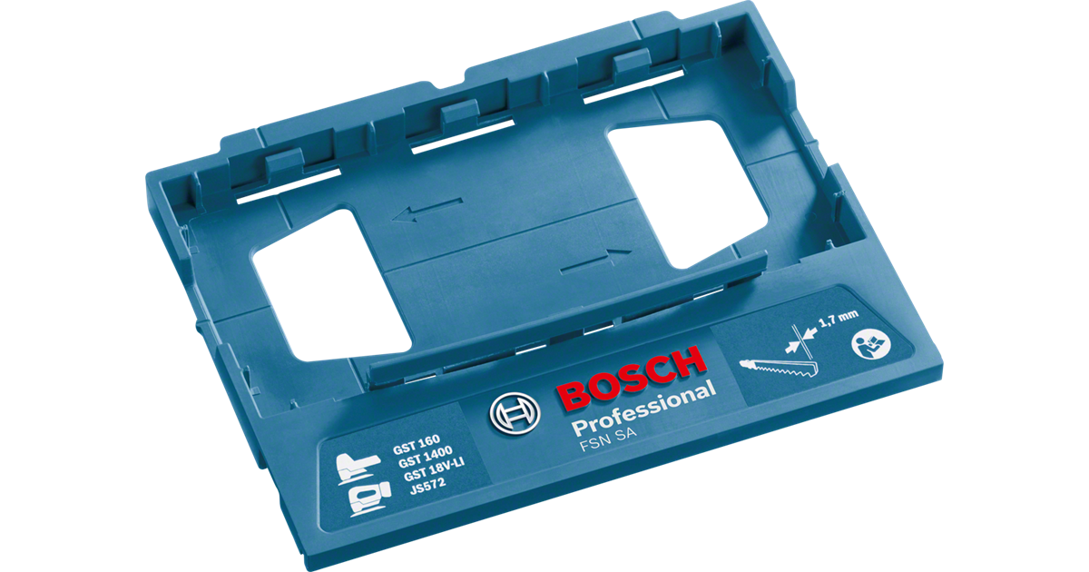 BOSCH GST 18V-LI B Cordless Jigsaw with FSN SA adapter for FSN Track System (SOLO) - เครื่องเลื่อยเปล่าจิ๊กซอว์ไร้สาย 18 โวลท์ กับอแดปเตอร์สำหรับใช้กับรางบ๊อช