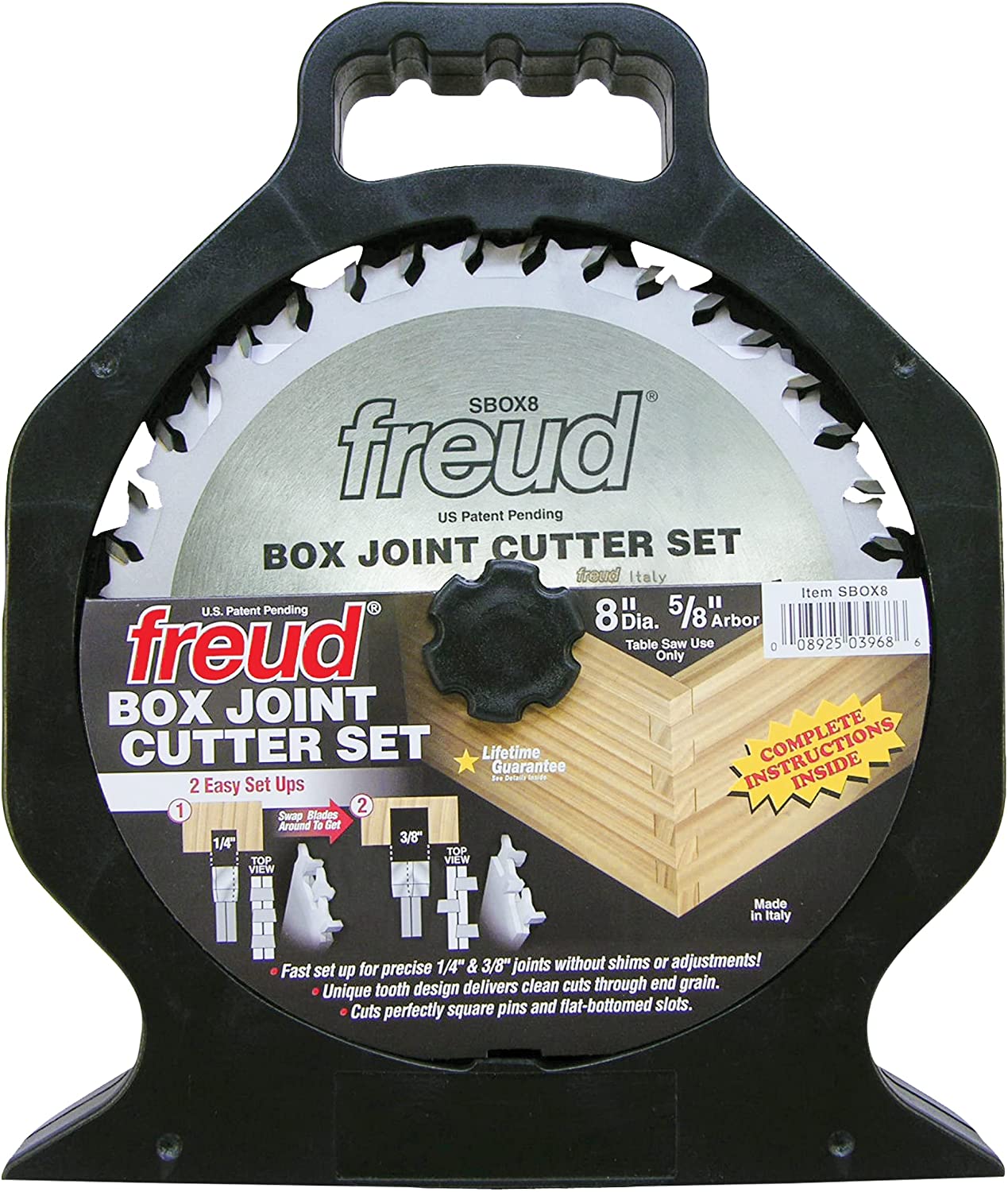 FREUD SBOX8 -8-inch Box Joint Cutter Set - ชุดใบเลื่อยตัดเดือยทำกล่องขนาด 8 นิ้ว U.S.A (สินค้าสั่งซื้อล่วงหน้า Pre-Order)