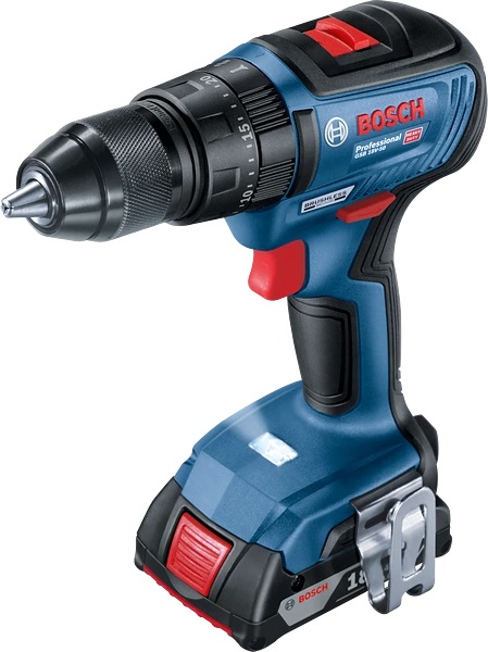 BOSCH GSB 18V-50 Cordless Drill and Driver with 2x 5.0Ah Batteries and Charger - สว่านไขควงกระแทกไร้สาย LI-Ion 18V รุ่น GSB 18V-50 (แบตเตอรี่ 5.0Ah 2 ก้อน แท่นชาร์จเร็ว และกล่อง L-Boxx) - 06019H5101