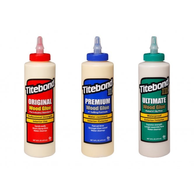 TITEBOND 16oz. 3-Pack Wood Glue - สุดยอดกาว Titebond Original, Titebond II และ Titebond III ขนาดบรรจุขวดละ 8 ออนซ์ (473 มล.) มาเป็นชุด 3 แบบ (U.S.A.)