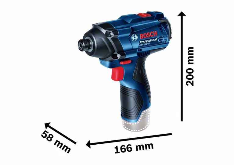 BOSCH GDR 120-LI 12V Cordless Impact Driver - สว่านไขควงกระแทกไร้สาย Li-Ion 12V รุ่น GDR 120-LI - 06019F00K1