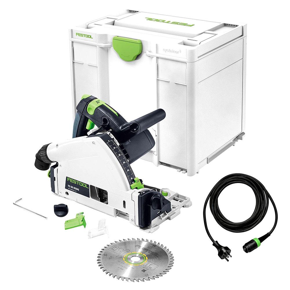 FESTOOL TS 55 FEBQ Plus - Track Saw without FS rail - เลื่อยรางขนาด 160 มม. ตัวเปล่าไม่มีราง (Made in Germany)