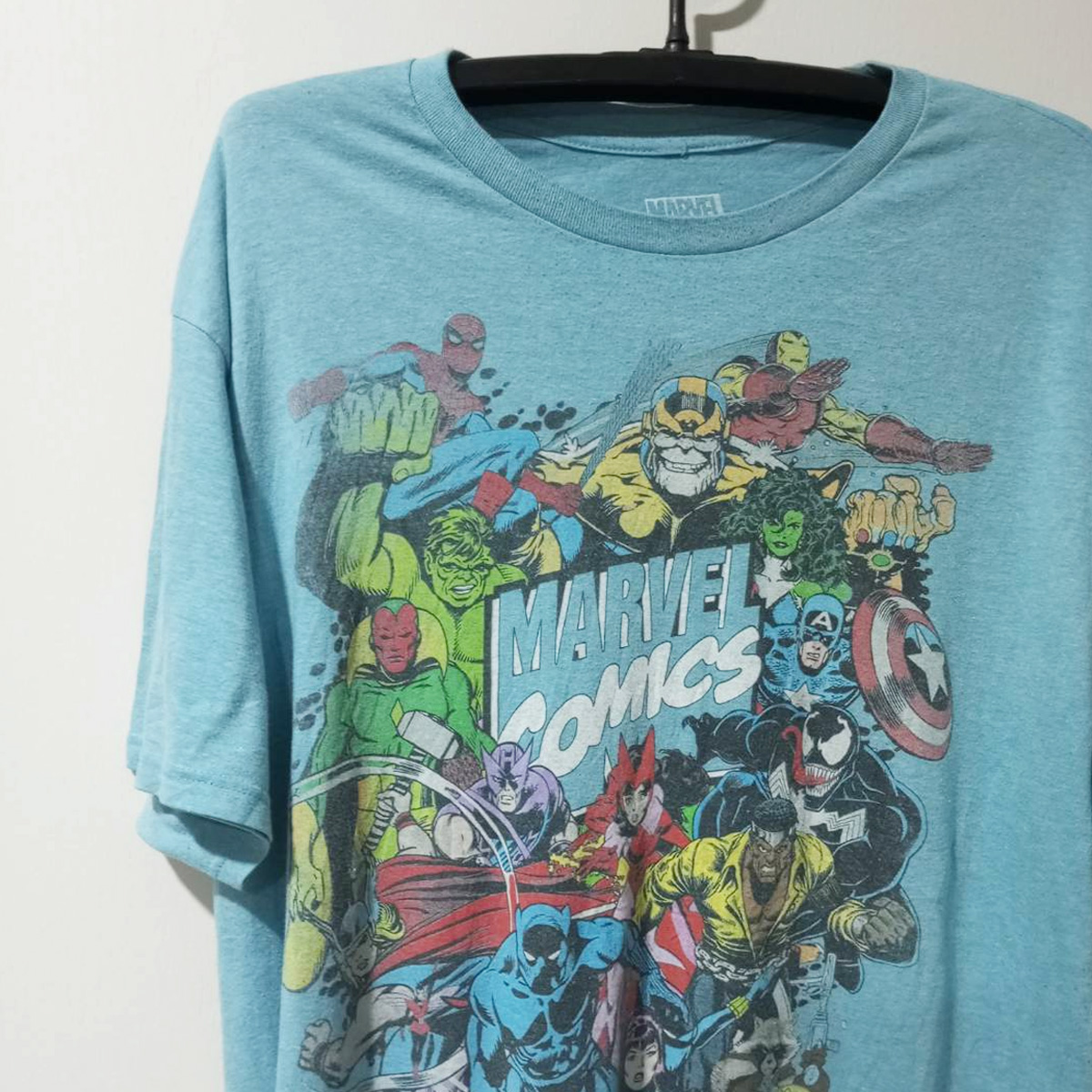 เสื้อยืดรวมการ์ตูนฮีโร่ มาร์เวล Marvel Comics มือสอง