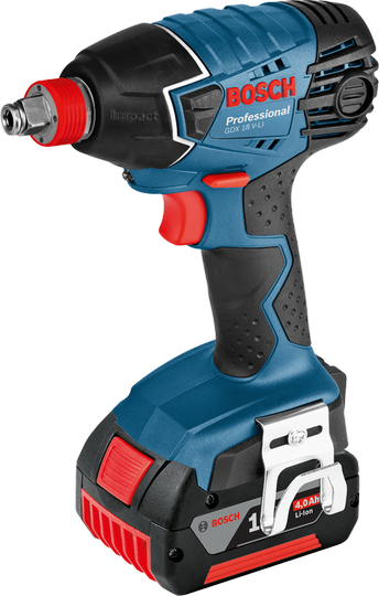 Bosch GDX 18 V-Li Cordless Impact Driver/ Wrench with 4.0Ah Batteries and Charger - บล็อคไขควงกระแทกไร้สาย พร้อมแบตเตอรี่ Li-Ion 4,0 Ah 2 ก้อน และแท่นชาร์จ - 06019B81B2
