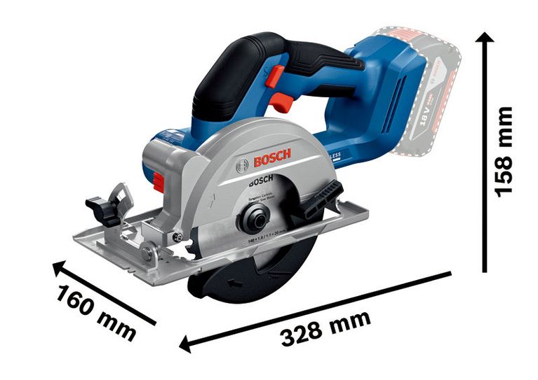 BOSCH GKS 18V-44 - 5-inch Cordless Circular Saw (Tool only,without Battery and Charger) - เลื่อยวงเดือนขนาด 5 นิ้ว ใช้แบตเตอรี่ 18v บ๊อช รุ่น( GKS 18V-44 ไม่มีแบตเตอรี่ ไม่มีแท่นชาร์จ)- 06019M30L0