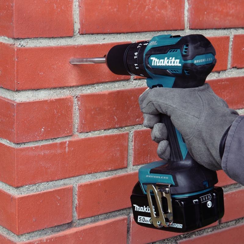 MAKITA DHP483RFE – 18V Cordless Brushless Heavy Duty Compact Hammer Driver Drill (with 2x 3.0Ah Batteries and Charger)- ชุดสว่านไขควงกระแทกไร้สาย 18V มากีต้า รุ่น DHP483RFE (พร้อมแบตเตอรี่ 3.0Ah 2 ก้อนและแท่นชาร์จ)