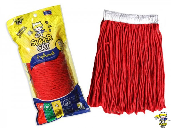 อะไหล่ผ้าม็อบถูพื้น ขนาด 10" สีแดง