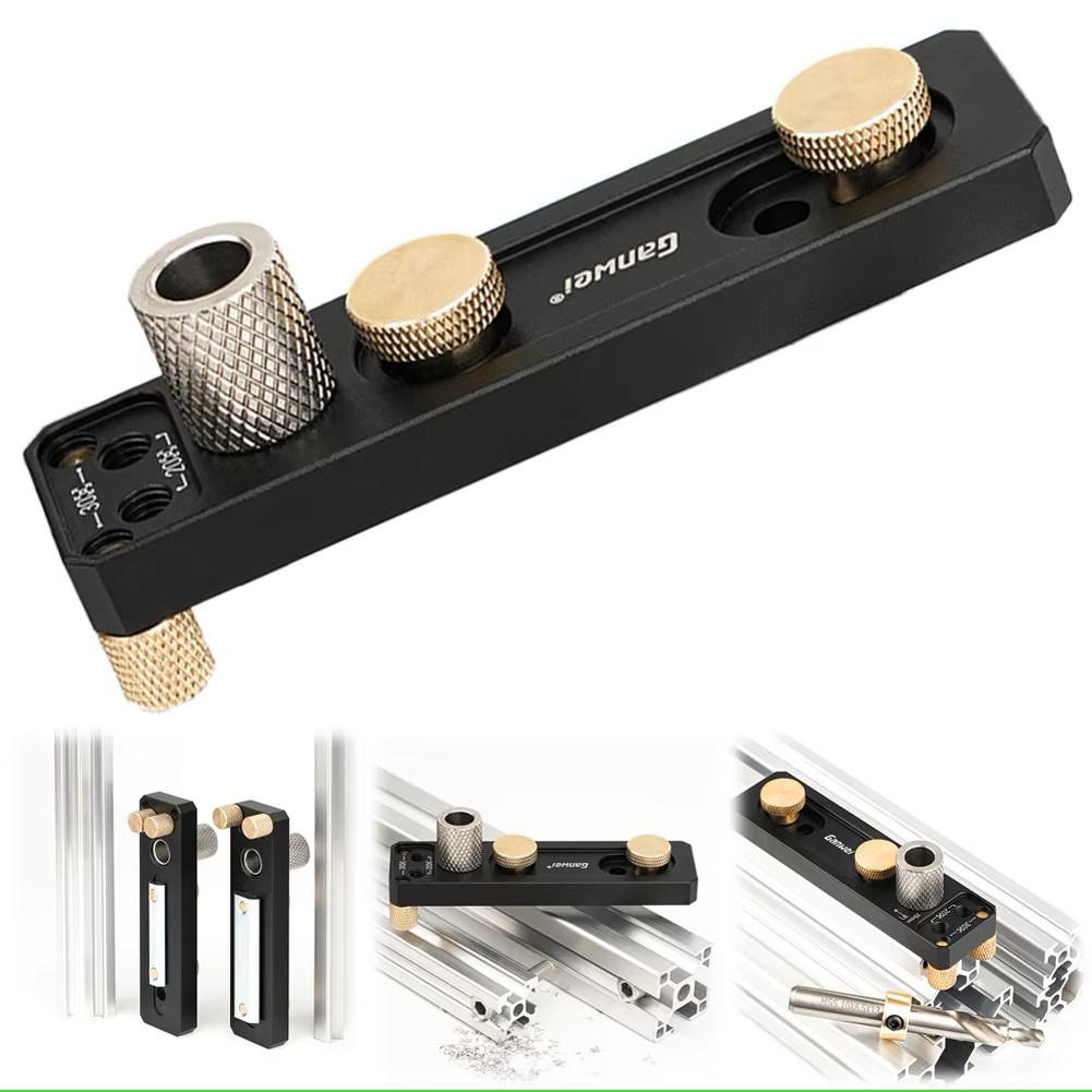 Ganwei 2030 - 20/30 Series Aluminum Profile Drilling Jig Universal DIY Tool Aluminum Profile Drilling Positioning Tool for 2040 2020 3030 3060 Profiles - จิ๊กเจาะรูอลูมินัมโปรไฟล์ขนาด 20/30 มม สำหรับยึดโบล์ท