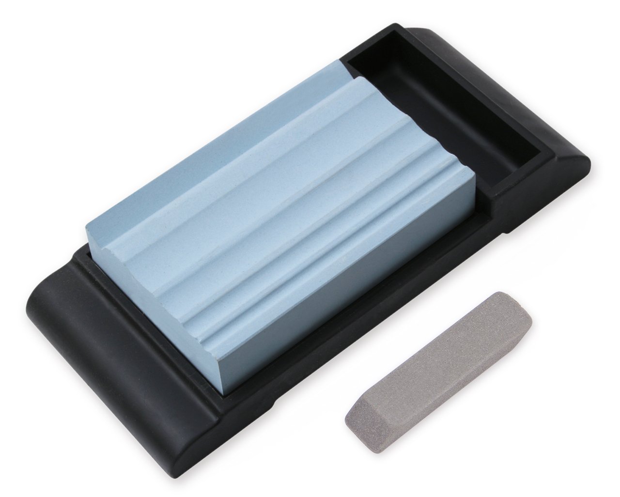 SUEHIRO: Wood Carving Tools, Medium carving knife sharpener, Sharpening stone #1000 with Rubber Stand and stone cleaner - หินลับคมเครื่องมือแกะสลัแกะสลัก (Made in Japan)