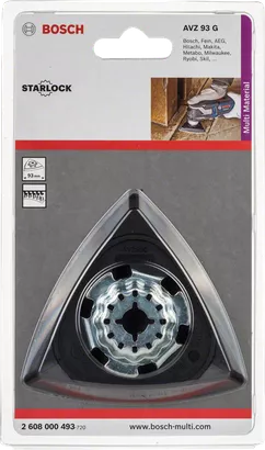 BOSCH 2608000493 Sanding Plate Delta AVZ93G - แผงกระดาษทราย AVZ 93 G สำหรับเครื่องมืออเนกประสงค์ - 2608000493