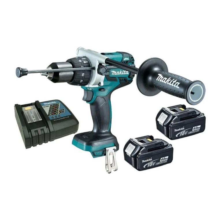 MAKITA DHP481RFE – 18V Cordless Brushless Heavy Duty Compact Hammer Driver Drill (with 2x 3.0Ah Batteries and Charger)- ชุดสว่านไขควงกระแทกไร้สาย 18V มากีต้า รุ่น DHP481RFE (พร้อมแบตเตอรี่ 3.0Ah 2 ก้อนและแท่นชาร์จ)
