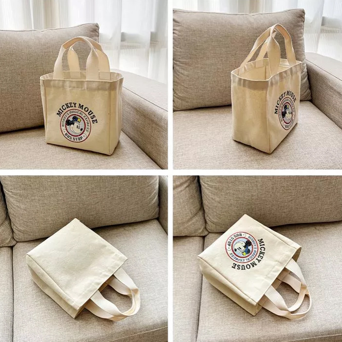 กระเป๋าผ้ามิกกี้เมาส์ กระเป๋าผ้าแคนวาส กระเป๋าถือ ลายการ์ตูน Mickey Mouse สินค้าพร้อมส่ง