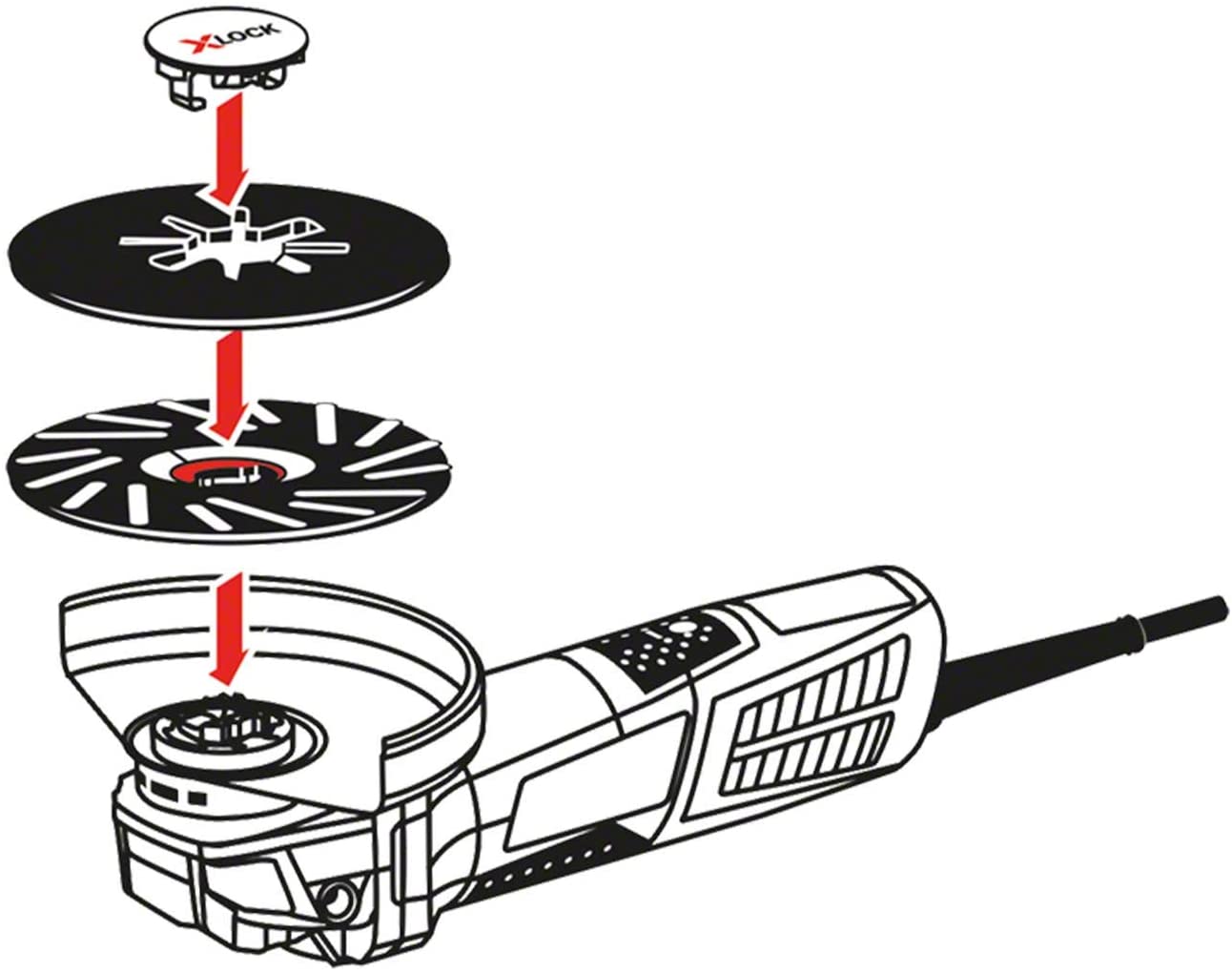 BOSCH Professional Backing Pad Clip (X-LOCK) - คลิปล็อคจาน X-Lock - 2608601720