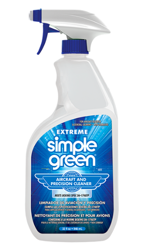 SIMPLE GREEN Aircraft & Precision Cleaner 32 oz.(946 mL) - สเปรย์น้ำยาล้างเครื่องบินและอุปกรณ์ที่ละเอียดอ่อน เช่นใบเลื่อย ดอกเร้าเตอร์ขนาด 32 ออนซ์(946 มล.) Made in U.S.A.