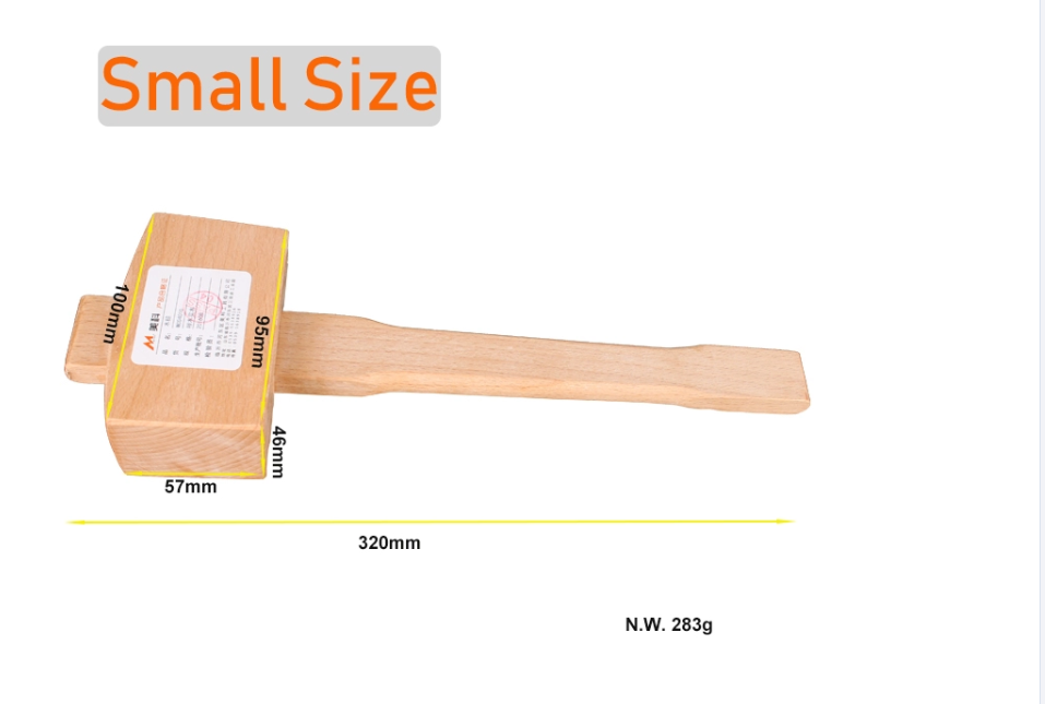 MYTEC - MC04010 Solid Beech Wood Carpenter's Mallet - ค้อนเหลี่ยมไม้บีช สำหรับงานไม้ขนาด 283 และ 386กรัม