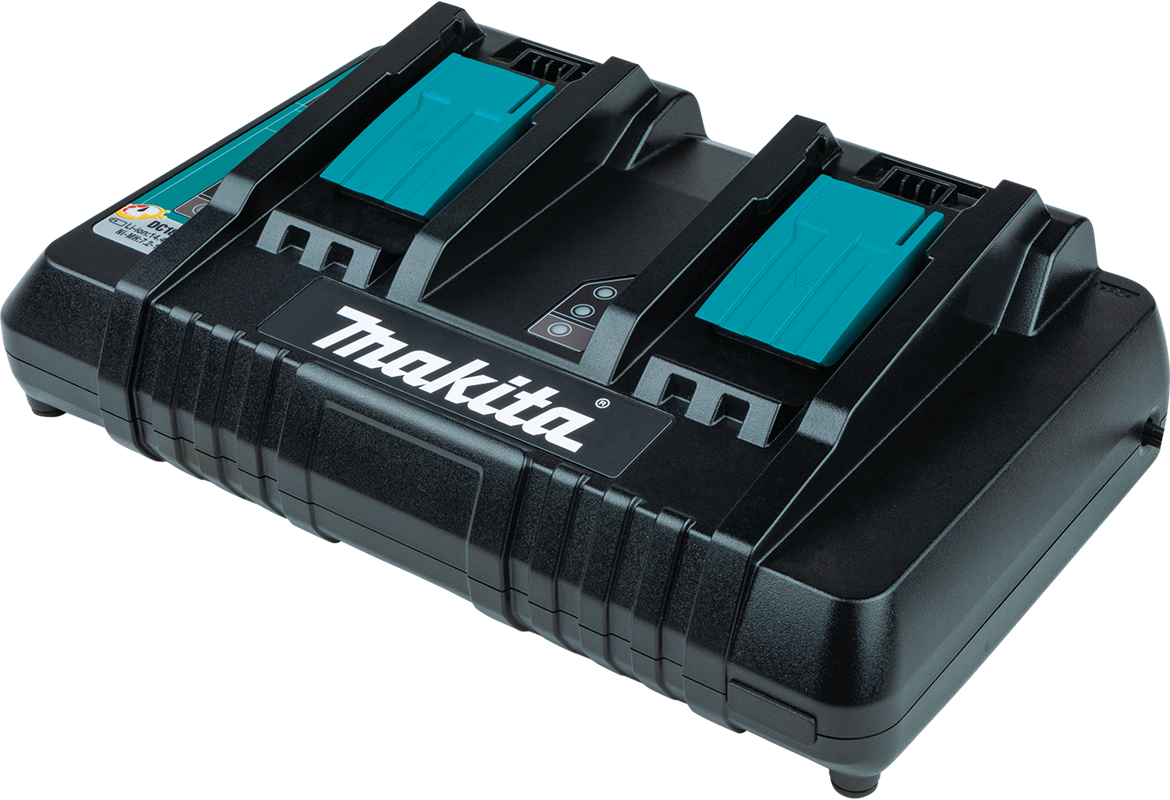 MAKITA DC18RD - 18V LXT® Lithium‑Ion Dual Port Rapid Optimum Charger - แท่นชาร์ทเร็วพร้อมกัน 2 ก้อนสำหรับชาร์จแบตเตอรี่ลิเธียมไอออน มากีต้า รุ่น DC18RD