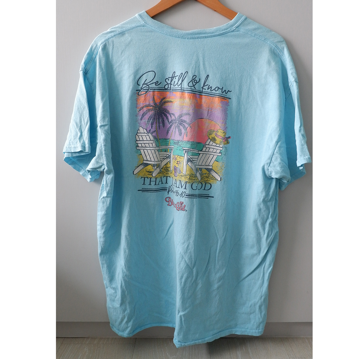 เสื้อยืดวินเทจมือสอง Vintage T-Shirt ลวดลายทะเล ฮาวาย เนื้อผ้า Cotton100% งานป้าย GILDAN