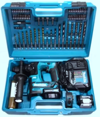 MAKITA HR166DSME1 12V Cordless SDS plus Rotary Hammer Drill with 2x 4.0Ah batteries and charger - สว่านโรตารีไร้สาย Li-Ion 12V ระบบ SDS Plus มากีต้ารุ่น HR166DSME1 (พร้อมแบตเตอรี่ 4.0 Ah 2 ก้อน และแท่นชาร์จ)